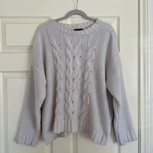 American Eagle Outfitters Cable Knit Sweater - Cream